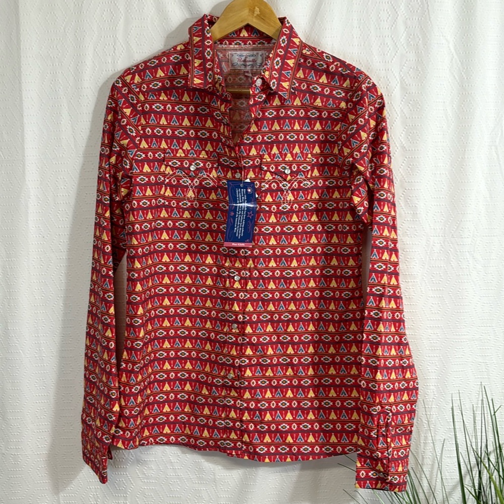 Panhandle Western Pearl Snap‎ Girls XXL Shirt